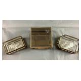 Assorted Lot of Vintage Glass Trinket Boxes Assorted Lot of Vintage Glass Trinket Boxes