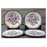 9" Spode Blue Room collection set of 4 Plates