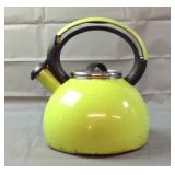 10" Green Enamel Teapot