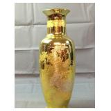 10.5" Gold Peacock Vase