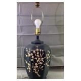 26.5" Blue Floral Lamp