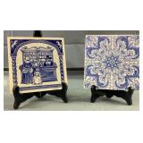 Blue & White Delft Tile & Craven Dunnill Tile Blue & White Delft Tile & Craven Dunnill Tile