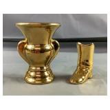 Gold Painted Ceramic Decor Pieces Gold Painted Ceramic Decor Pieces