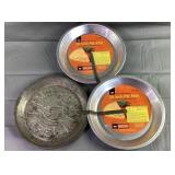 2 10" Pie Pans & 1 9" Pie Pan 2 10" Pie Pans & 1 9" Pie Pan