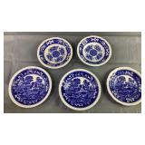 Spodes Tower Blue & White Plates Spodes Tower Blue & White Plates