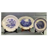 2 Blue & White Serving Tray & Plate 2 Blue & White Serving Tray & Plate