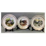 1995 Limited Edition Currier & Ives Plates