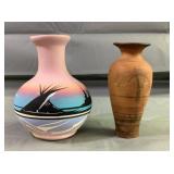 6" & 5.5" Pottery Vases