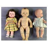 3 Vintage Baby Dolls