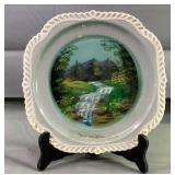 8.5" Harker Pottery Plate Painted By Bunger 8.5" Harker Pottery Plate Painted By Bunger