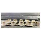 1991 Royal Gallery Gold Buffet Teacups & Saucers 1991 Royal Gallery Gold Buffet Teacups & Saucers