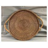 17" Basket Woven Serving Tray