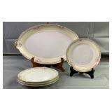 Nippon Hand Painted Plate & Serving Tray Nippon Hand Painted Plate & Serving Tray
