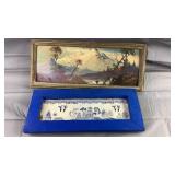 Vintage Blue & White Picture & Mountain Picture Vintage Blue & White Picture & Mountain Picture