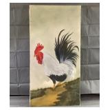 30 X 15" Rooster Canvas Painting 30 X 15" Rooster Canvas Painting