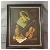 19X23" signed Vintage Painting on art board 19X23" signed Vintage Painting on art board