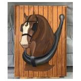 17.5 X 24" Wooden Wall Hanging Horse Piece