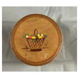Vintage Wooden Coasters & Holder Vintage Wooden Coasters & Holder