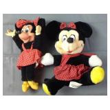 8" Pair Minnie Mouse plush toys