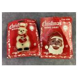 (2) Vintage Christmas night lights. (2) Vintage Christmas night lights.