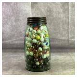 1qt. Jar with marbles 1qt. Jar with marbles