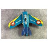 Vintage wind up tin airplane