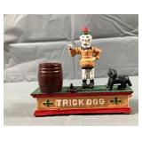 Antique Cast Iron Trick Dog Coin Bank Antique Cast Iron Trick Dog Coin Bank