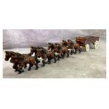 Vintage 8 horse teamed wagon toy Vintage 8 horse teamed wagon toy