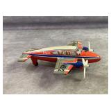 7" Vintage Tin toy airplane