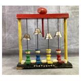 Vintage playskool wooden bell toy