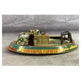 Vintage Wind up tin toy, Honeymoon express MARX