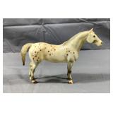 7" Brown Spotted Plastic Horse