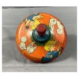 Antique Ohio art tin spinning top toy Antique Ohio art tin spinning top toy