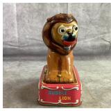 Vintage Battery op. Bubble blowing lion.