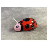 4" Vintage Tin Toy wind up lady bug