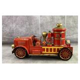 Vintage Japan Tin toy Fire engine