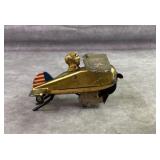 Vintage Wind Up tin toy airplane