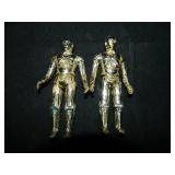 2 1977 Star Wars C3PO Figures