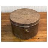 19th Century Metal Hat Storage Box
