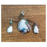Sterling Silver Pendant and matching Earrings