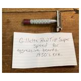 1950ï¿½s Gillette red tip Super speed Razor