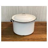 Large Vintage Enamel covered Pot