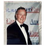George Bush autographed 8 x 10 photo