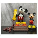 2 Mickey Mouse telephones