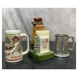 Greater Greensboro open 1976 decanter & 2 Steins
