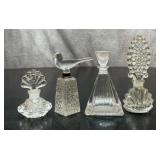 4 antique perfume bottles