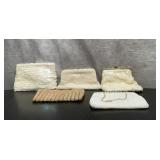 5 antique beaded evening bags 7''