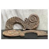 2 large pieces of architectural salvage