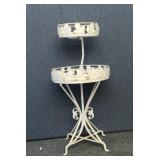 2 tier wrought iron plant stand 32''