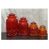 Vintage moon and stars canister group